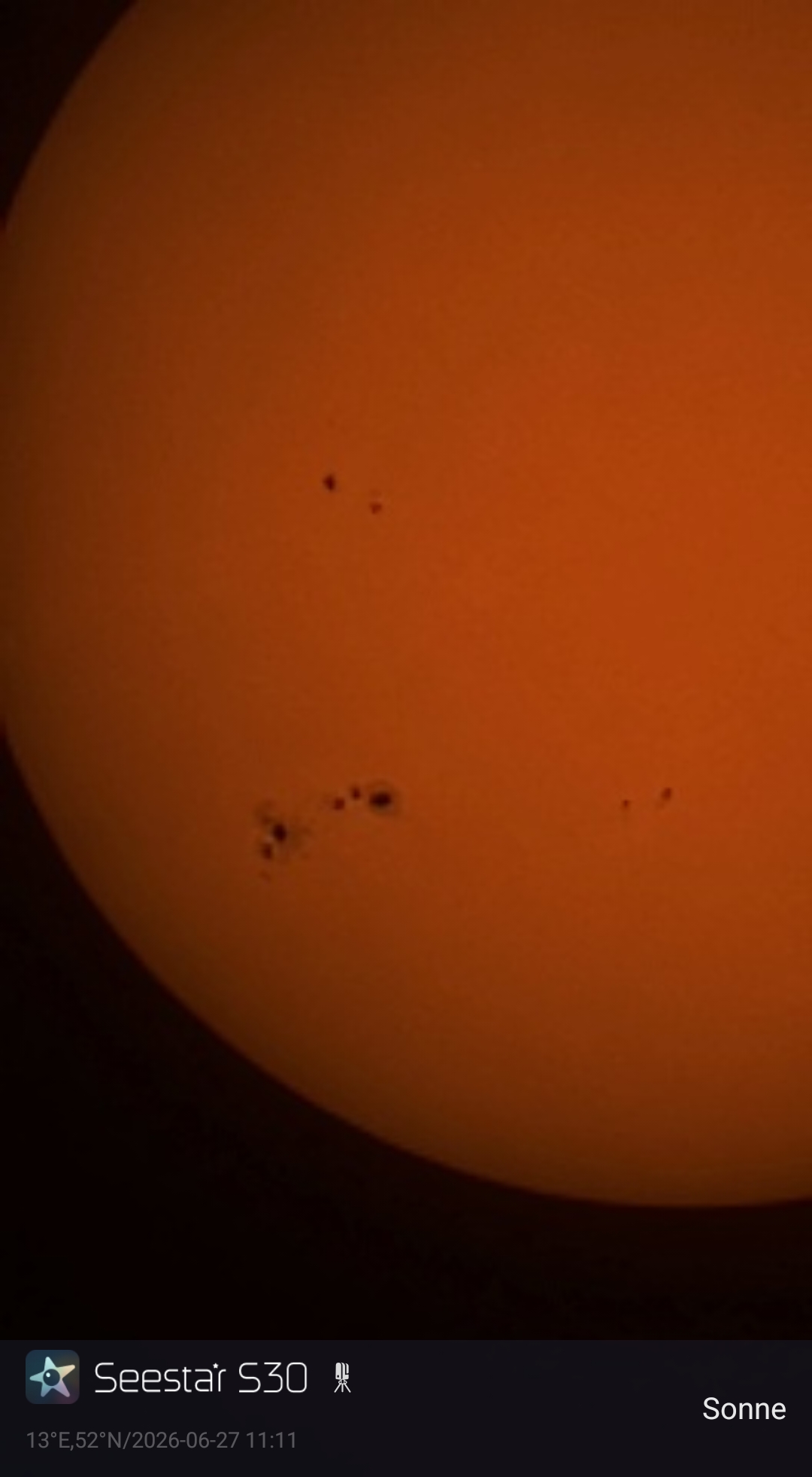 Heute haben wir die Sonne beobachtet