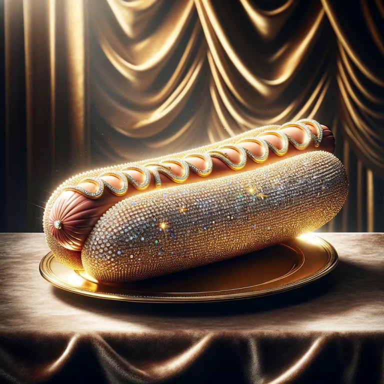 Read more about the article Neueste KI-generierte Bilder: hotdog out of diamonds and gold